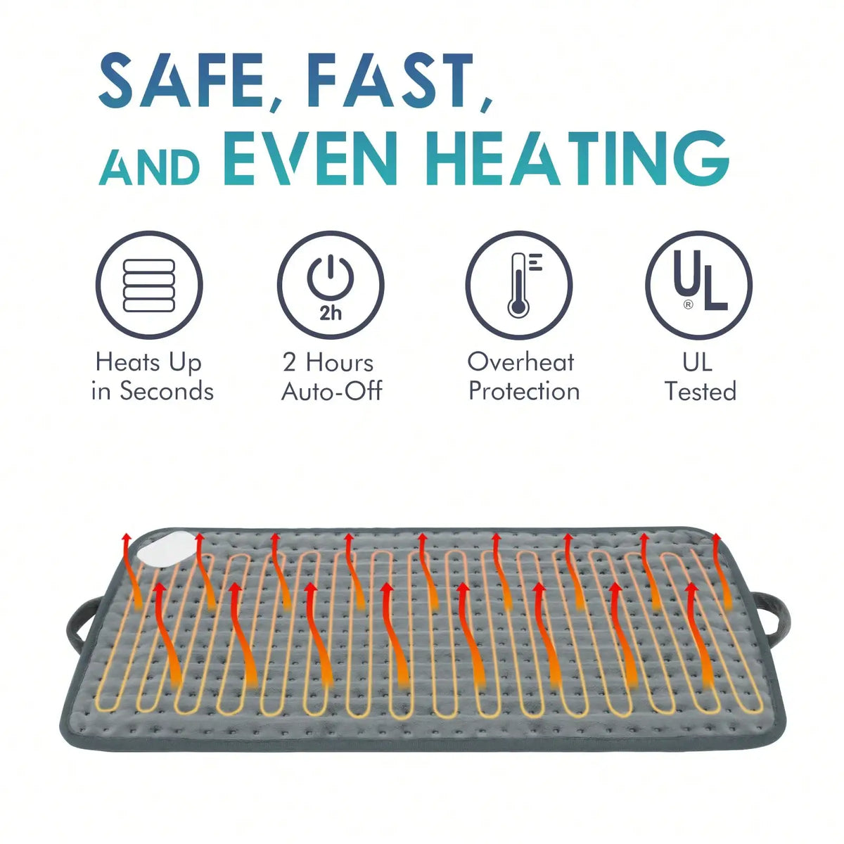 Heating Pad With Handles For Neck Back And Muscle Relief
