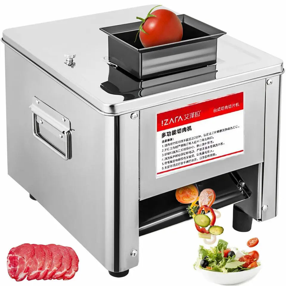 Commercial Electric Meat Slicer and Vegetable Cutter Machine for Kitchens