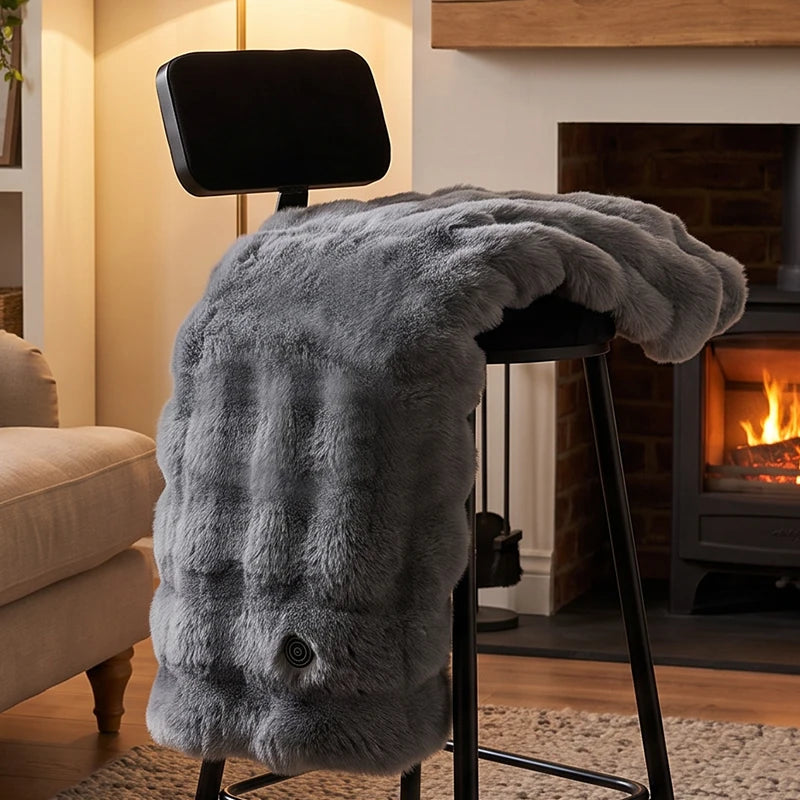 Portable USB Electric Flannel Throw With Three Temperature Settings