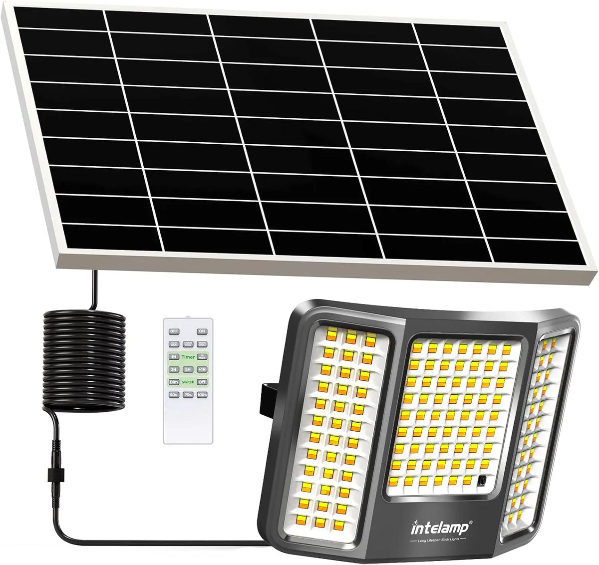 Intelamp Outdoor Solar LED Flood Light For Garden And Yard