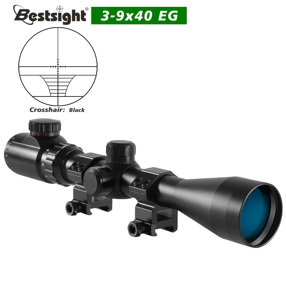 Nabila Illuminated Hunting Rifle Scope With Mounts Mil Dot Optic