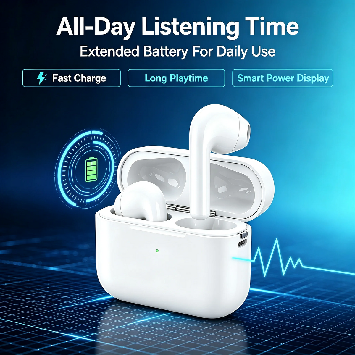 ZZLOVE Wireless Heart Rate Monitor Bluetooth Noise Cancelling Earbuds