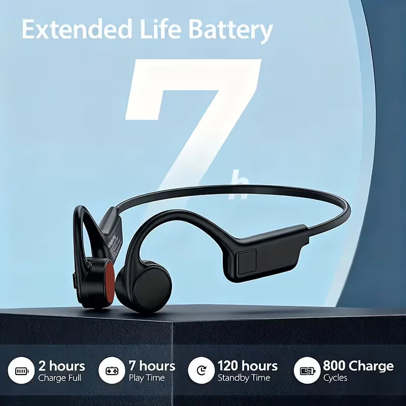 Open Ear Bone Conduction Wireless Sports Headphones With Microphone