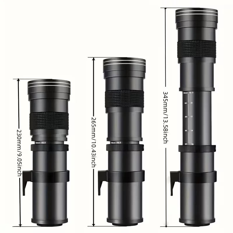 Professional Manual 420 To 800 Mm T Mount Camera Lens