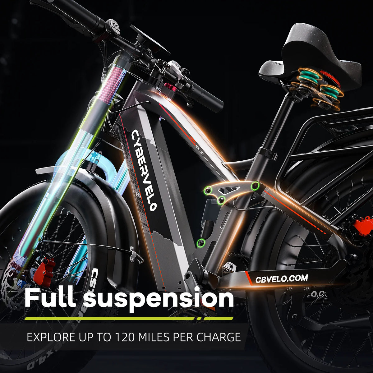 Cybervelo 5000W Peak All Terrain Fat Tire Electric Bike