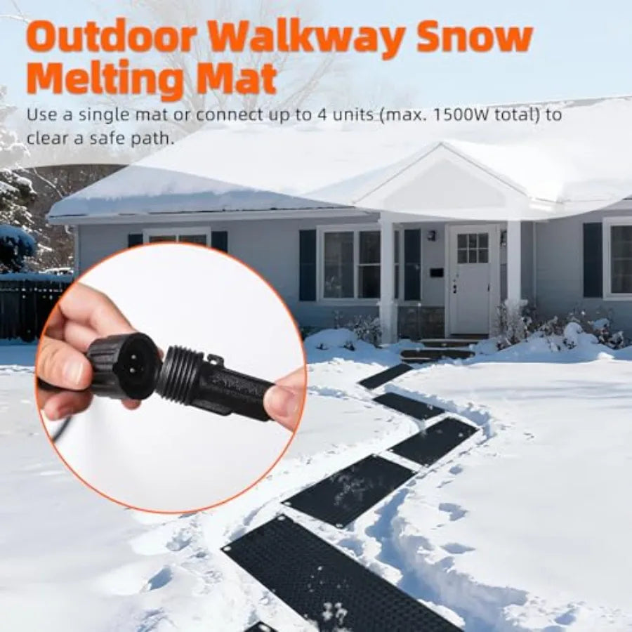 Electric Heated Snow Melting Mat for Safe Outdoor Walkways In Winter