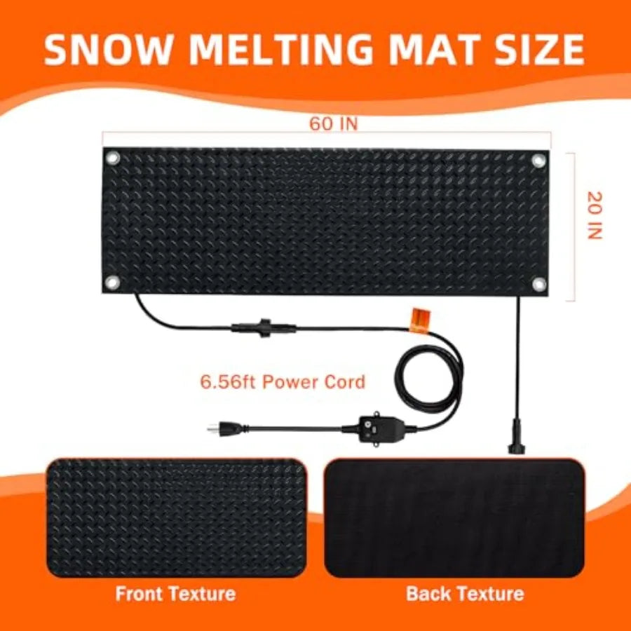 Electric Heated Snow Melting Mat for Safe Outdoor Walkways In Winter