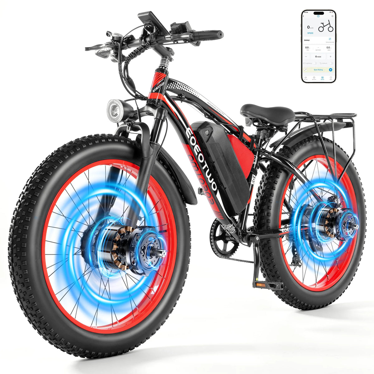 Eoeotwo Electric Fat Tire Bike 48V High Speed Mountain Ebike