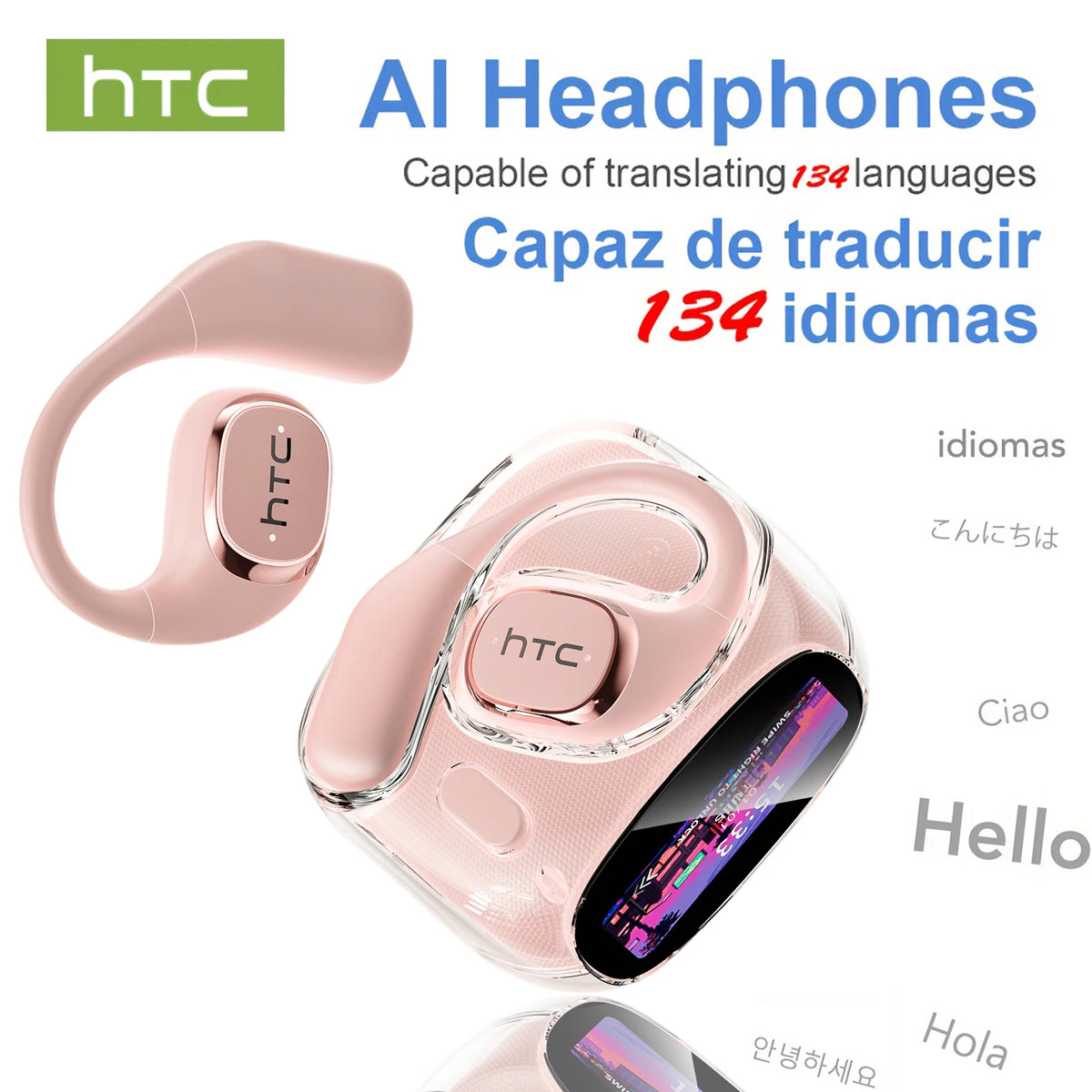 HTC Bluetooth Earphones With Active Noise Cancellation And Clear Audio