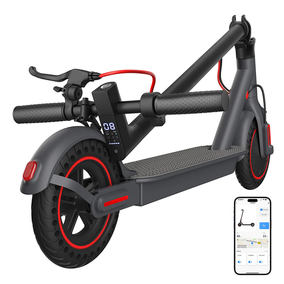 OBX Foldable Electric Scooter With App And Long Range Battery