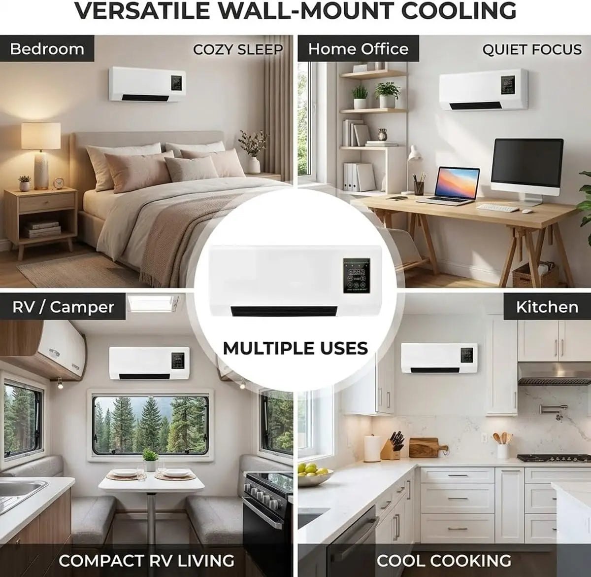 Wall Mounted Electric Heater And Fan With Remote Control