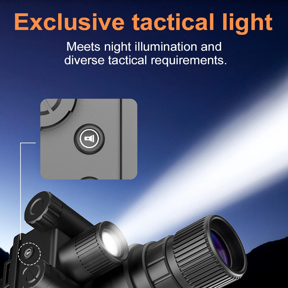 Infrared Night Vision Binoculars With Tactical Light and Head Mount Support