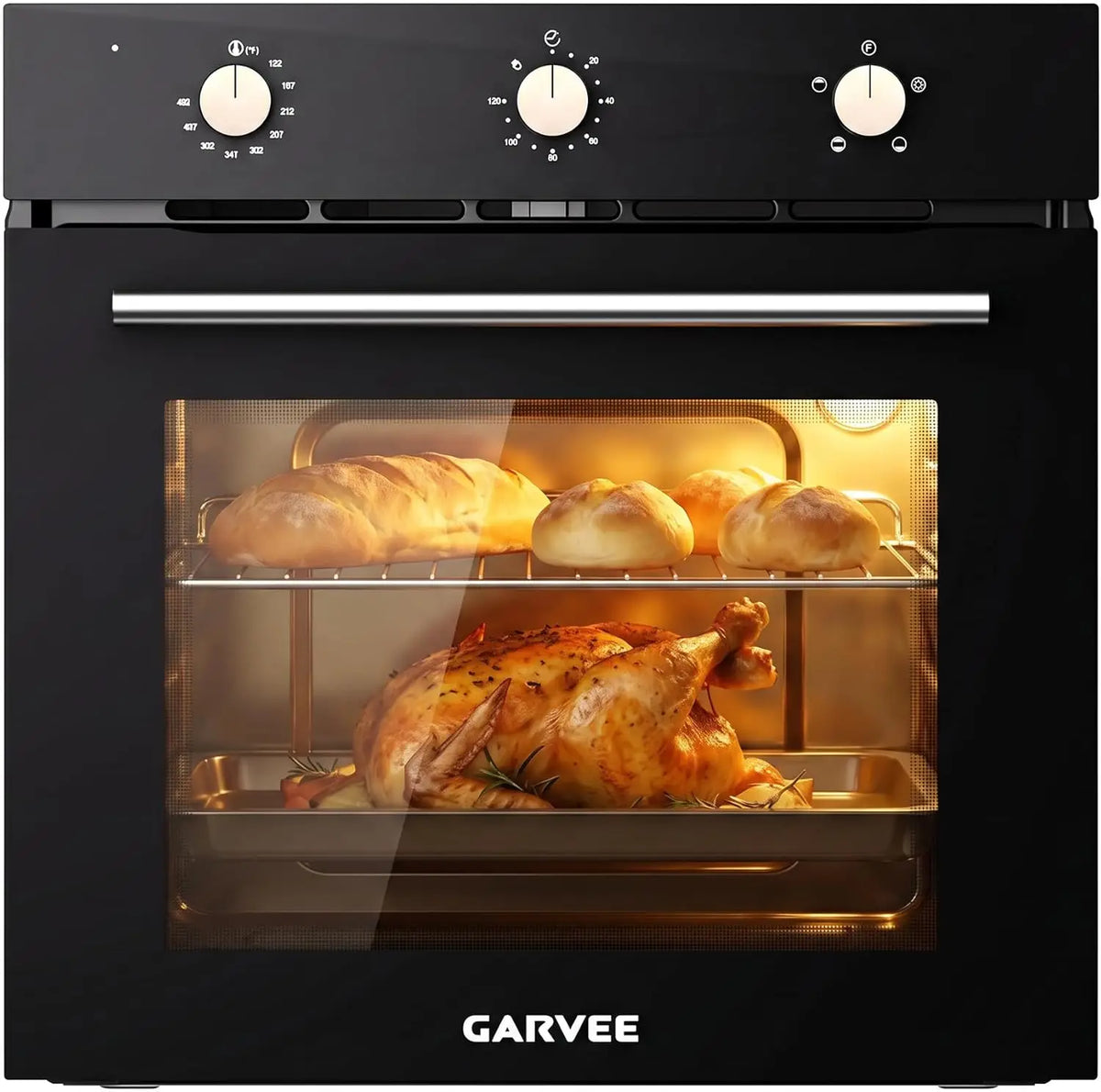 Built In Electric Wall Oven With Four Cooking Functions