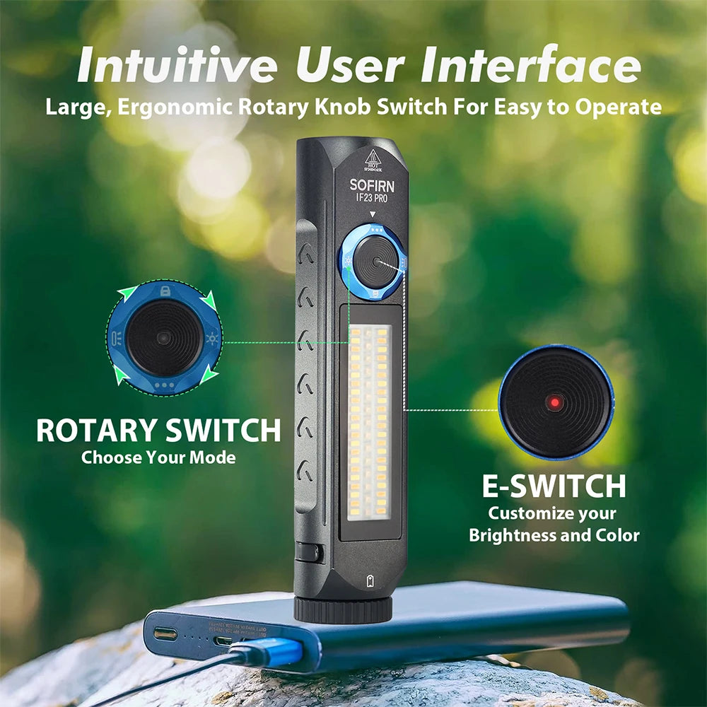 Sofirn IF23 Pro Rechargeable RGB LED Flashlight With Magnetic Base