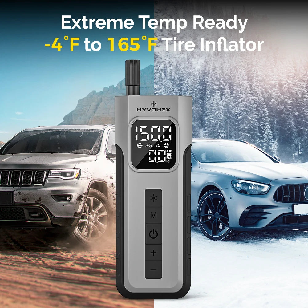 ETENWOLF C2 Wireless Portable Tire Inflator Compressor With LED Light