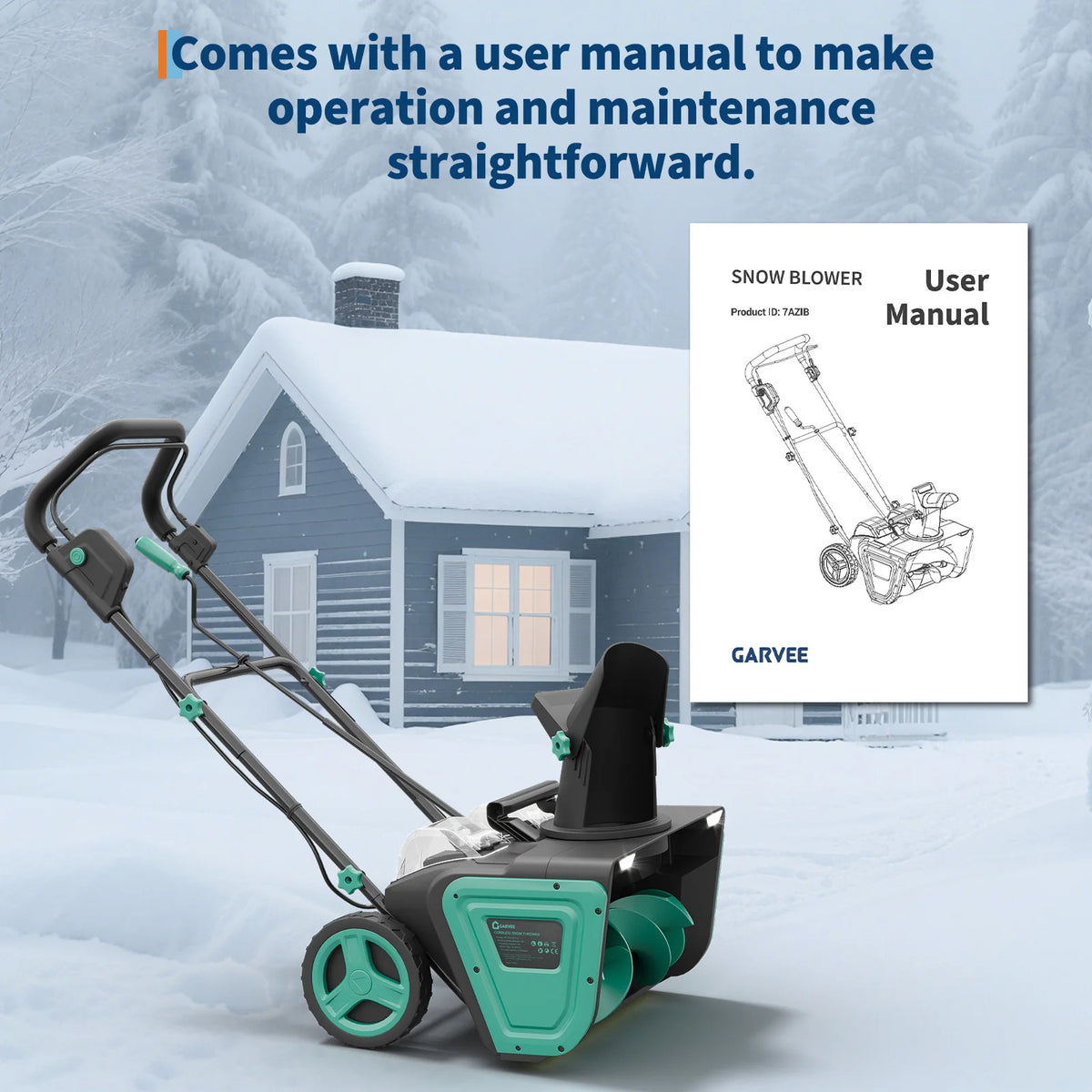 Electric Corded Snow Blower With Adjustable Chute And Safety Lock