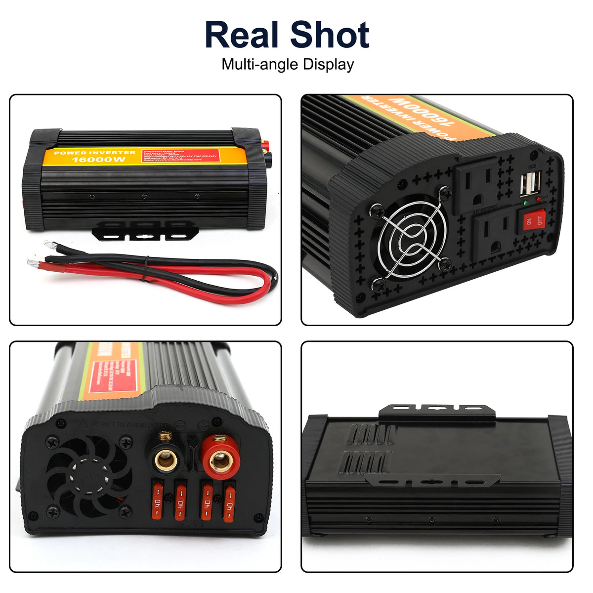 16000W Car Power Inverter Pure Sine Wave Converter Portable