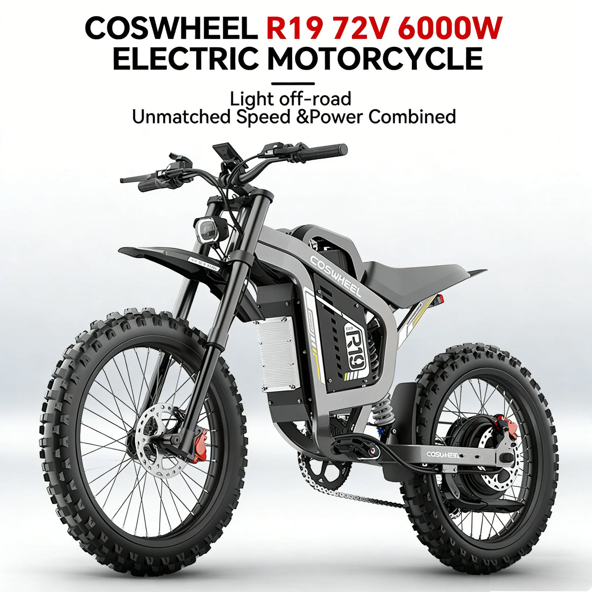 SLDBK 9000W Off Road Electric Motorcycle 72V 40Ah Battery