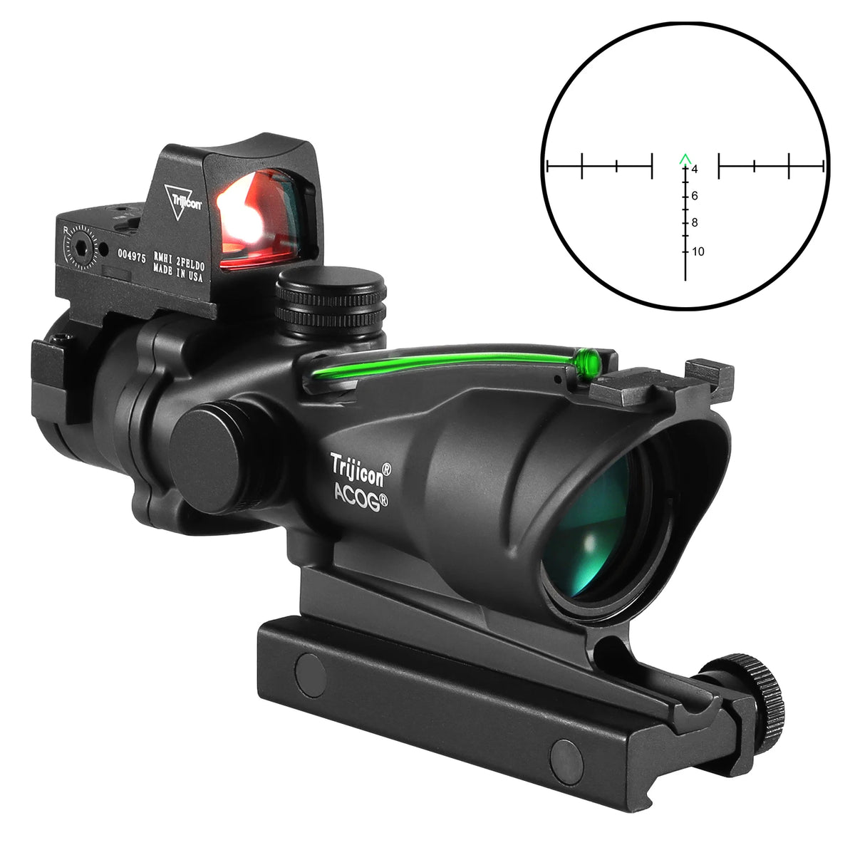 Nabila Adjustable Tactical Rifle Scope With Red Dot Sight