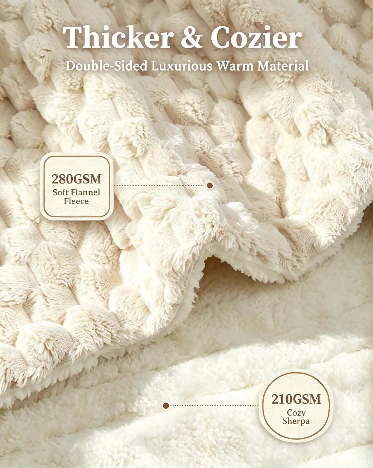 Garvee Flannel Sherpa Electric Heating Blanket With 10 Heat Settings