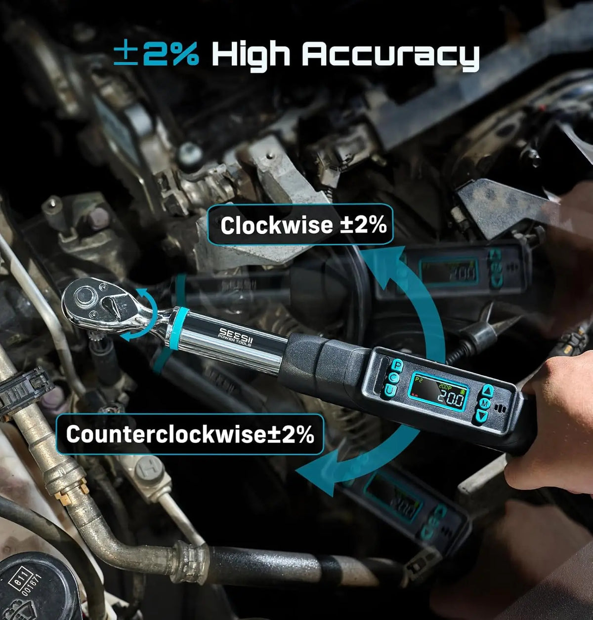 Seesii Digital Torque Wrench With LCD Display And Dual Alerts