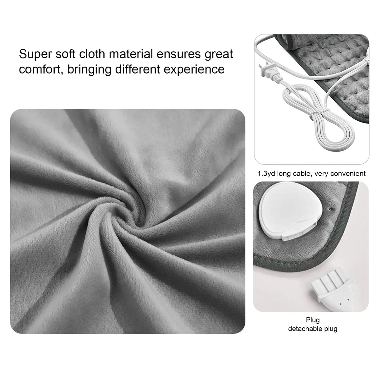 Electric Heating Pad With Smart Timer And Fast Even Heating