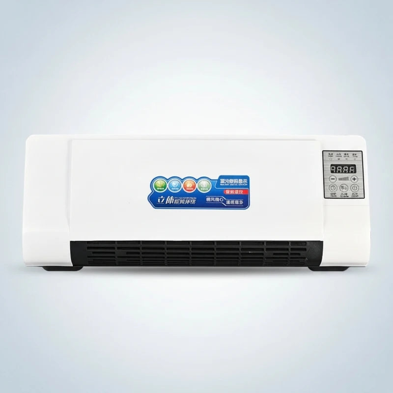 Digital Bladeless Wall Mounted Electric Heater With Touch Screen Control