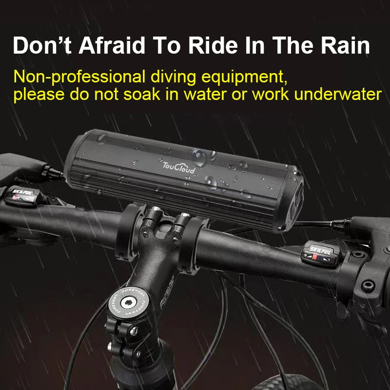TouCloud Waterproof Front Bicycle Light With Power Bank