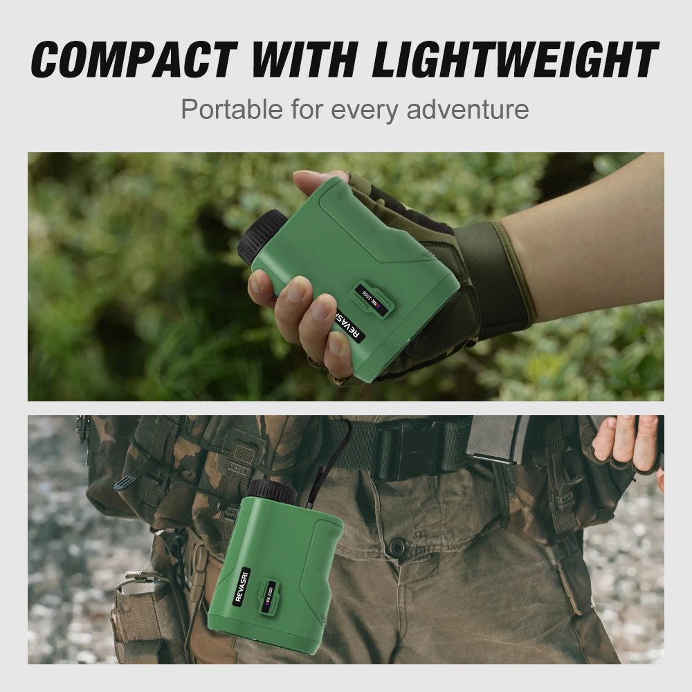 REVASRI Laser Rangefinder With Slope Compensation For Hunting And Golf