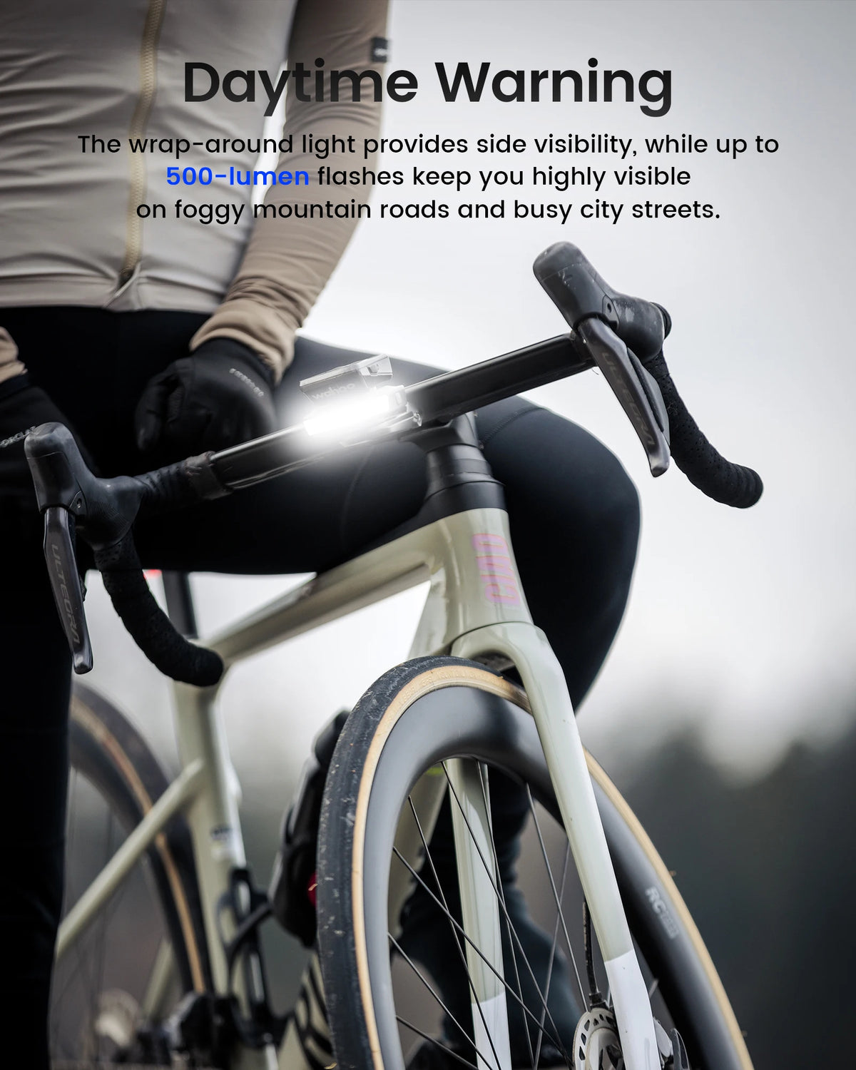 RAVEMEN FR500 Rechargeable Bicycle LED Headlight With GPS Mount