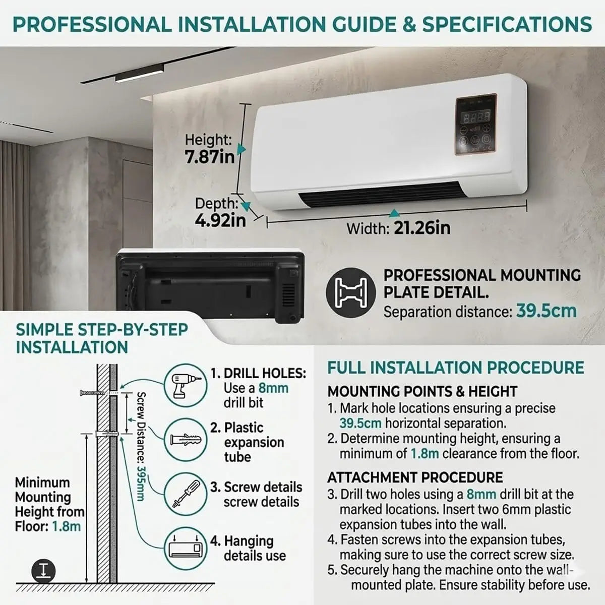 Mini Split Wall Air Conditioner And Heater For Home Comfort