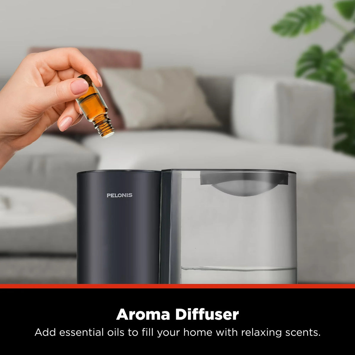 Pelonis Warm Mist Humidifier With Quiet Operation And Night Light
