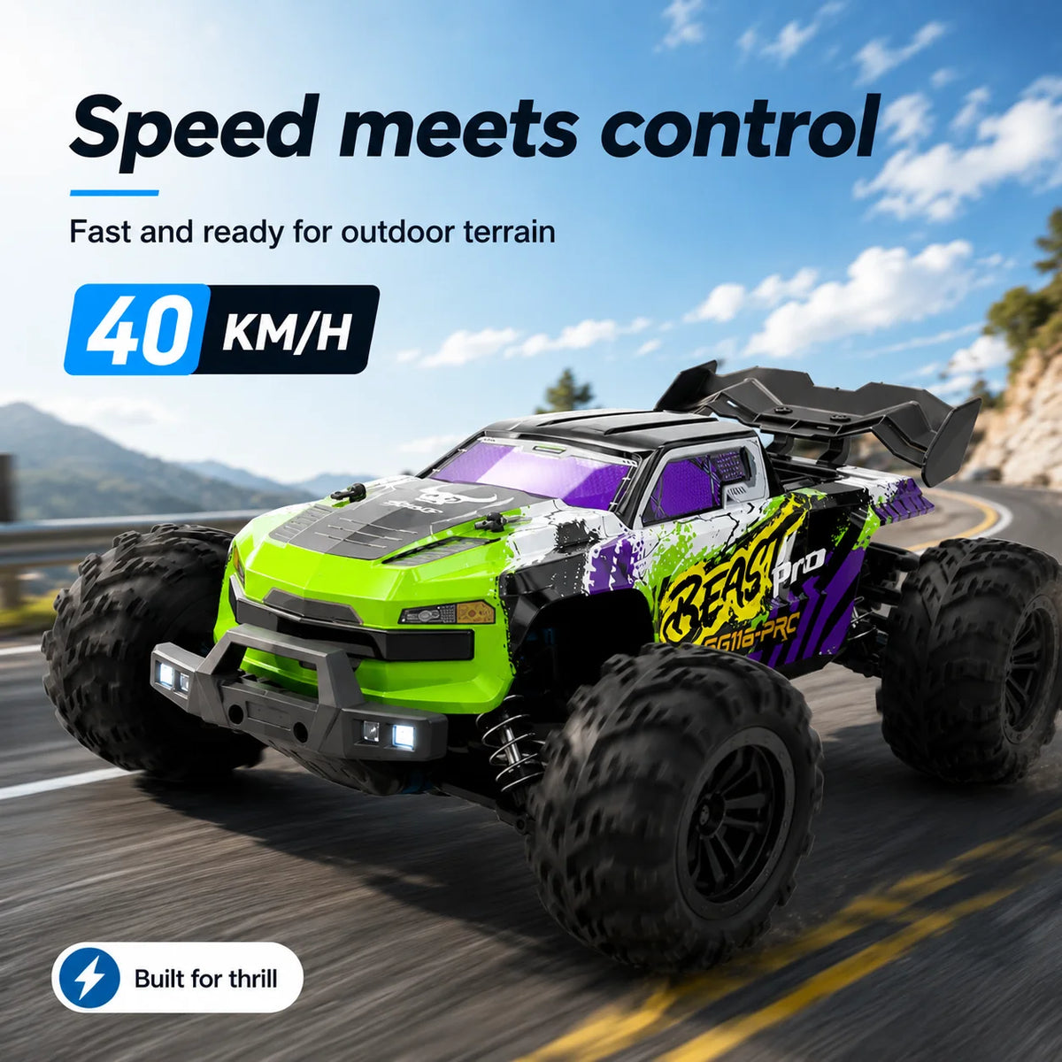 ZNLYRION Off-Road RC Buggy 4WD Remote Control Racing Truck