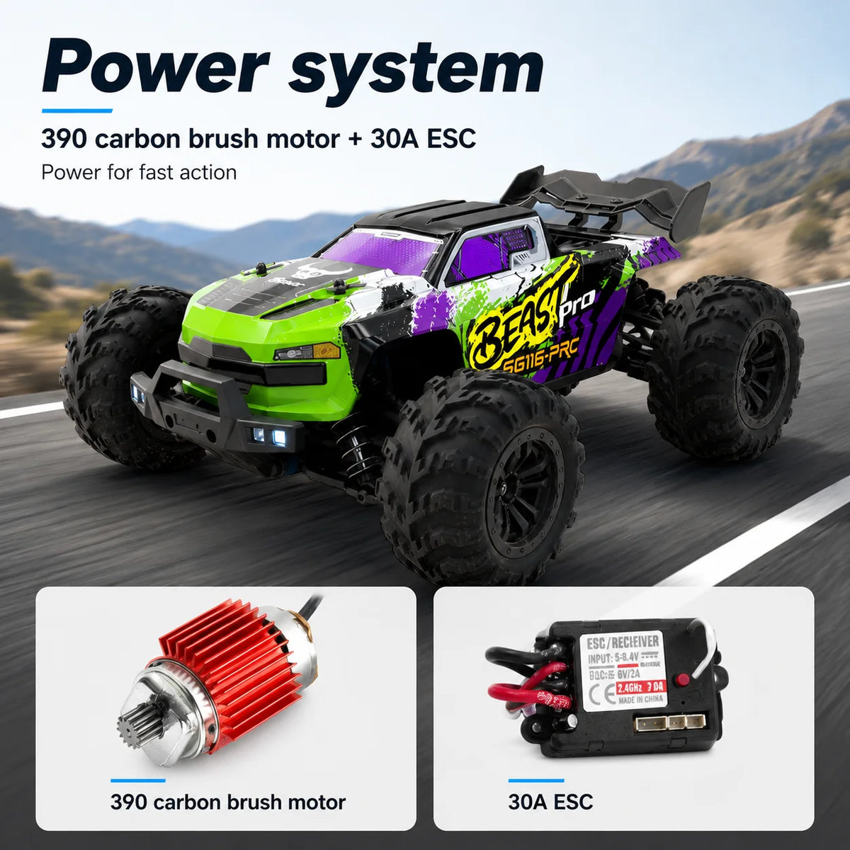 ZNLYRION Off-Road RC Buggy 4WD Remote Control Racing Truck