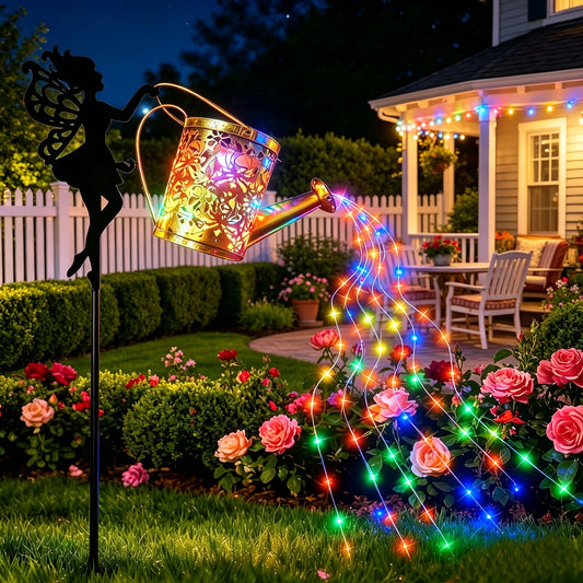 Solar Watering Can Lantern Light For Garden Patio Decor