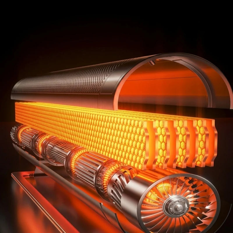 Digital Bladeless Wall Mounted Electric Heater With Touch Screen Control