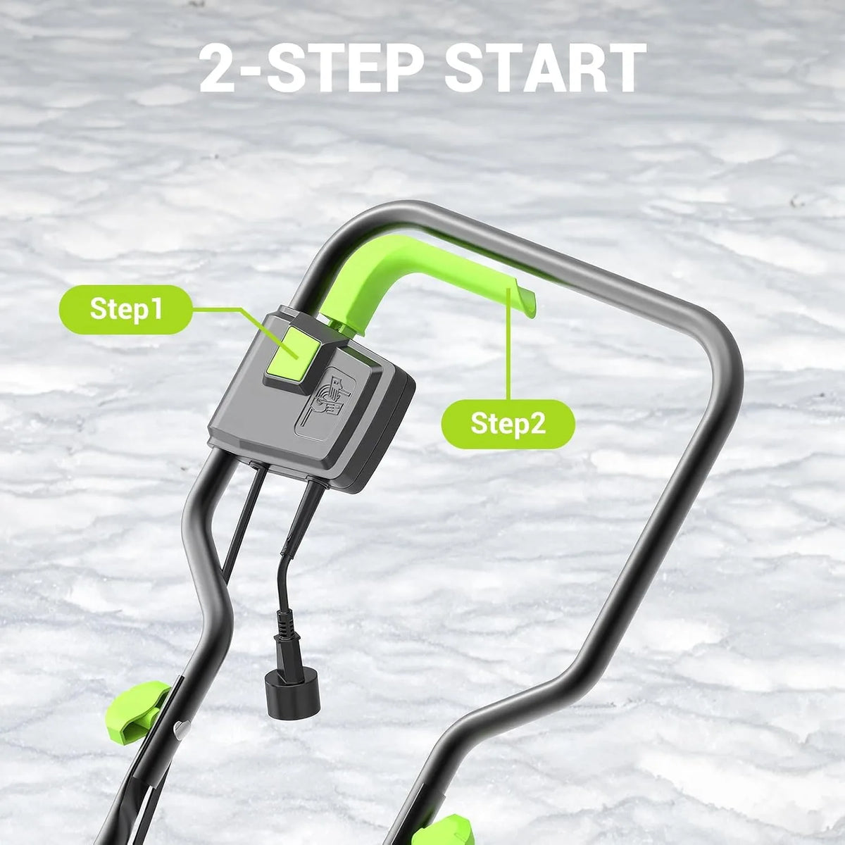 Deli Corded Electric Snow Shovel With Wheels And Safety Switch