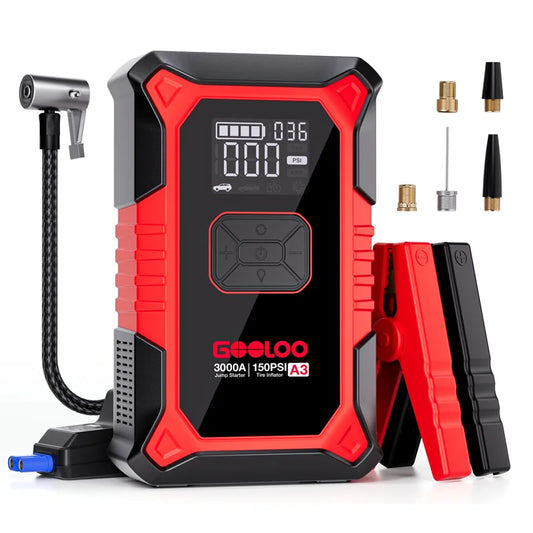 GOOLOO A3 3000A Portable Jump Starter With Air Compressor
