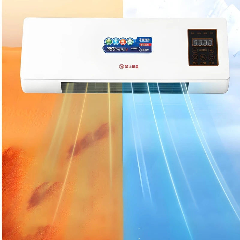 Digital Bladeless Wall Mounted Electric Heater With Touch Screen Control