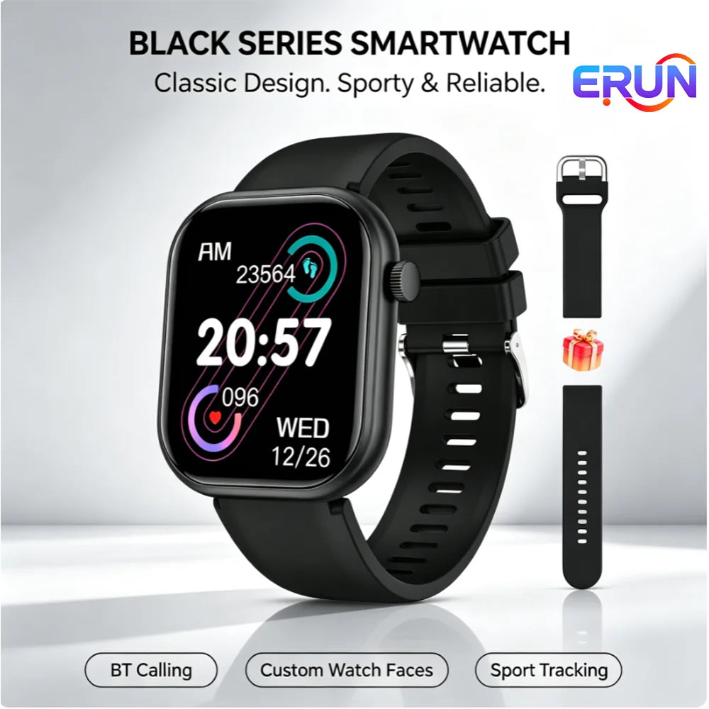 ERUN Bluetooth Calling Smartwatch Fitness Tracking For Android And iPhone
