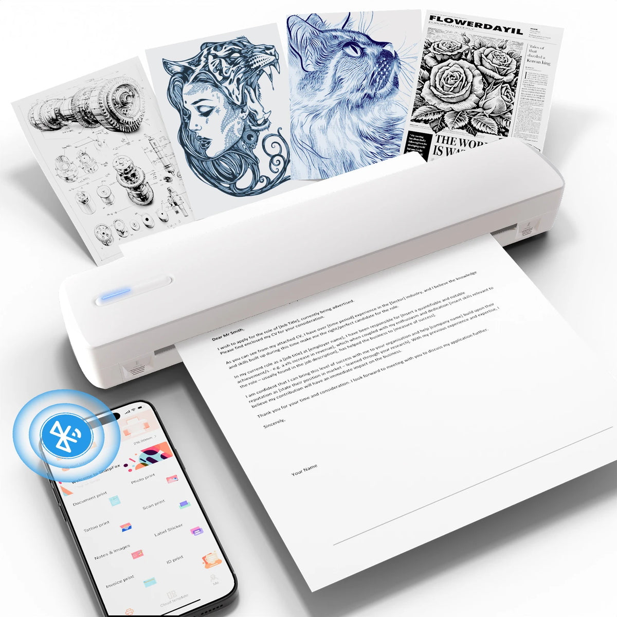 TakeYou Wireless Inkless Thermal Printer For Mobile Devices