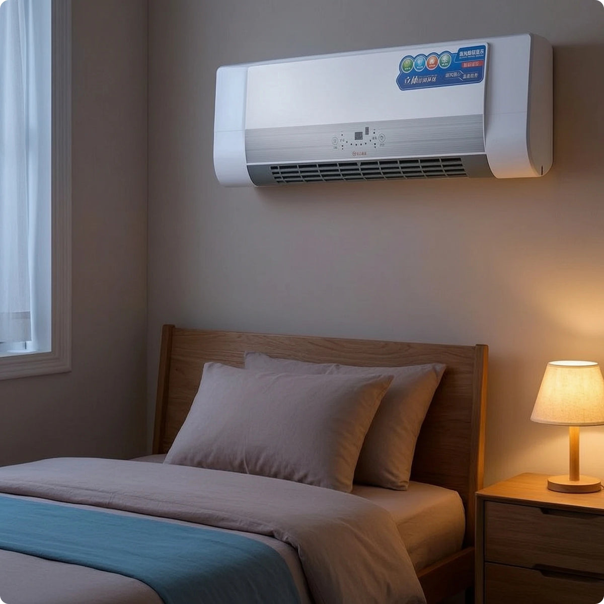 Digital Bladeless Wall Mounted Electric Heater With Touch Screen Control