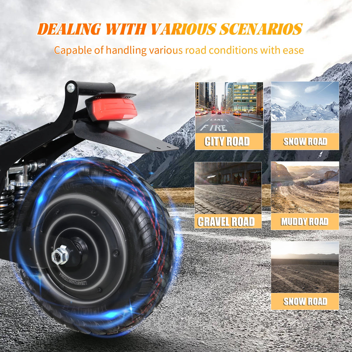 Arwibon Q30 Adult Electric Scooter With Folding Off Road Design