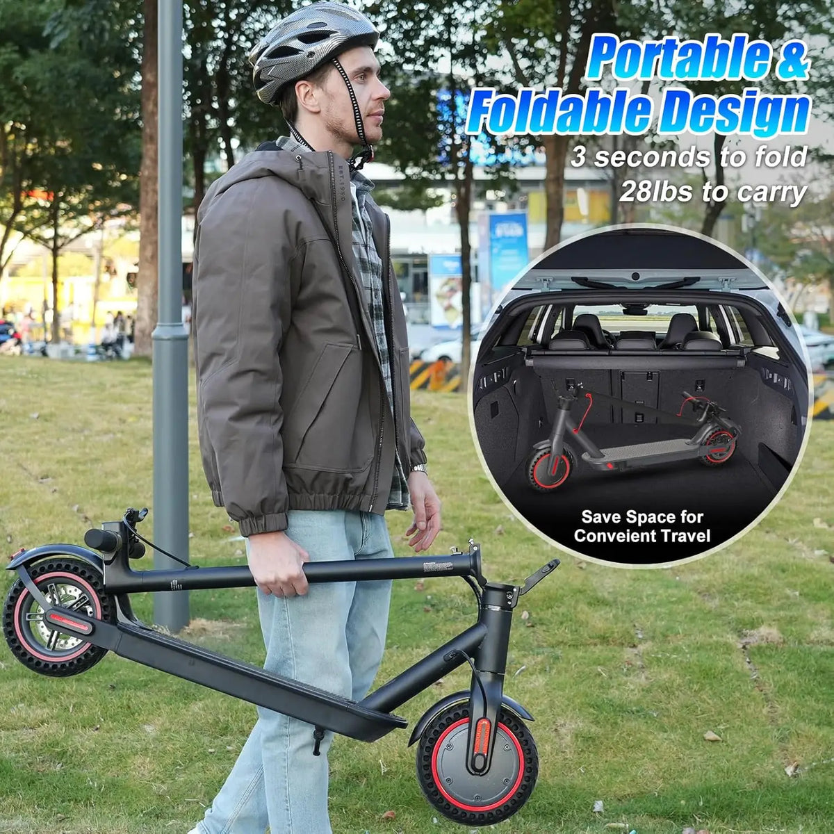 OBX Foldable Electric Scooter With App And Long Range Battery