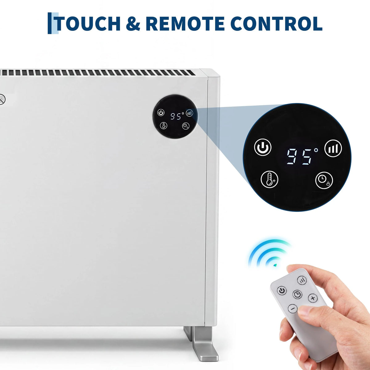 Gaomon Convection Space Heater With Remote And Adjustable Thermostat