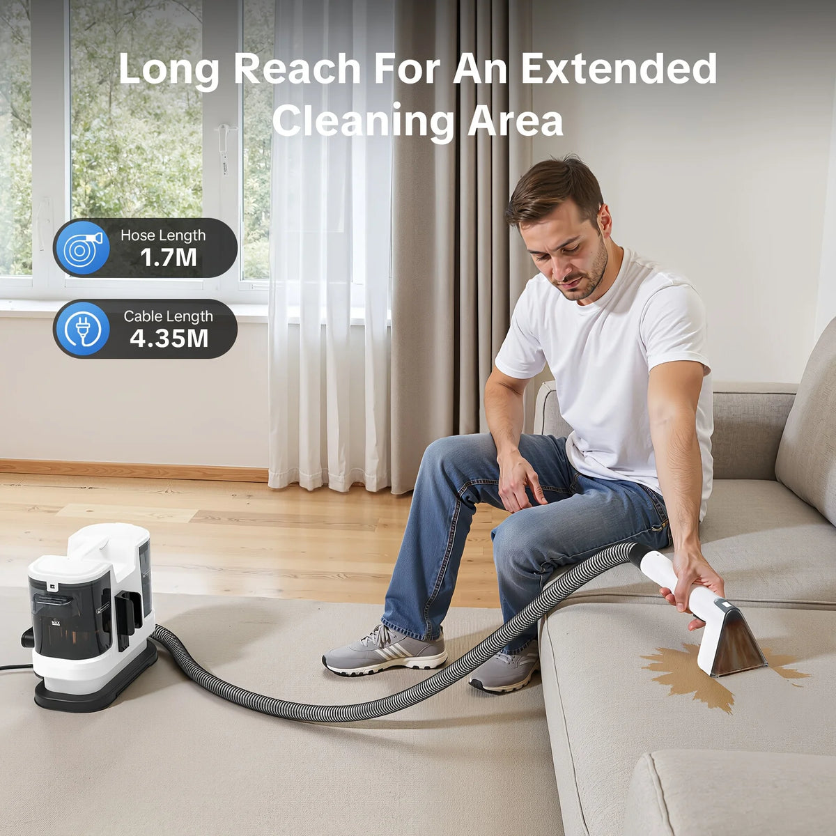 Lubluelu Instant Heated Carpet Cleaner With Powerful Suction