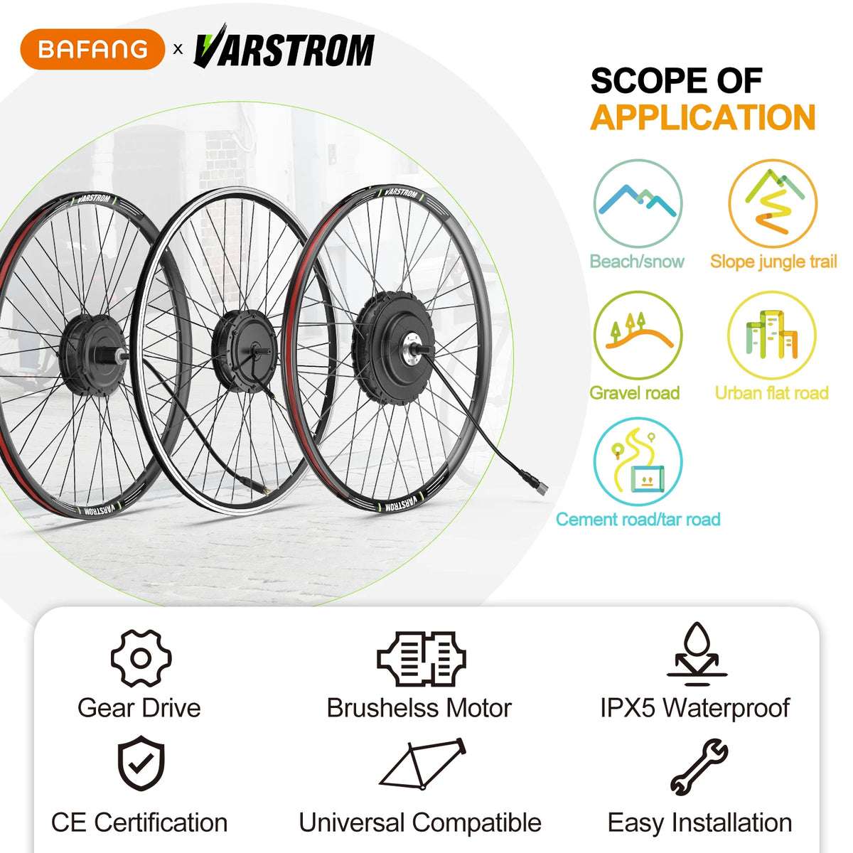 Bafang Brushless Rear Hub Motor For Cassette Wheel Drive