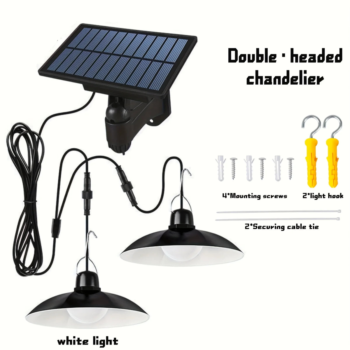 Efficient Solar Dual Head Shed Light Featuring Automatic Sensor Control