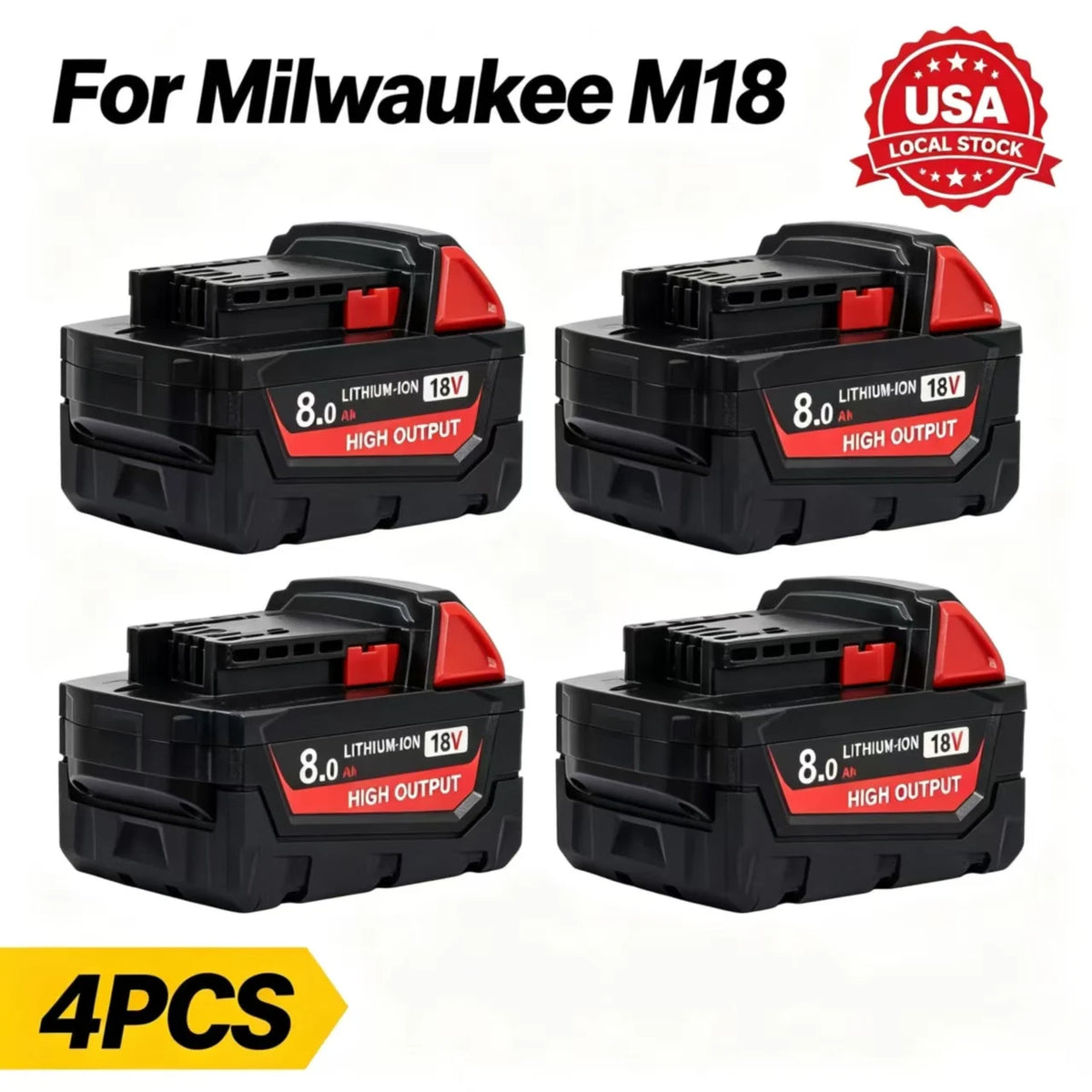 Milwaukee M18 Compatible Li-Ion Replacement Battery Pack For Power Tools