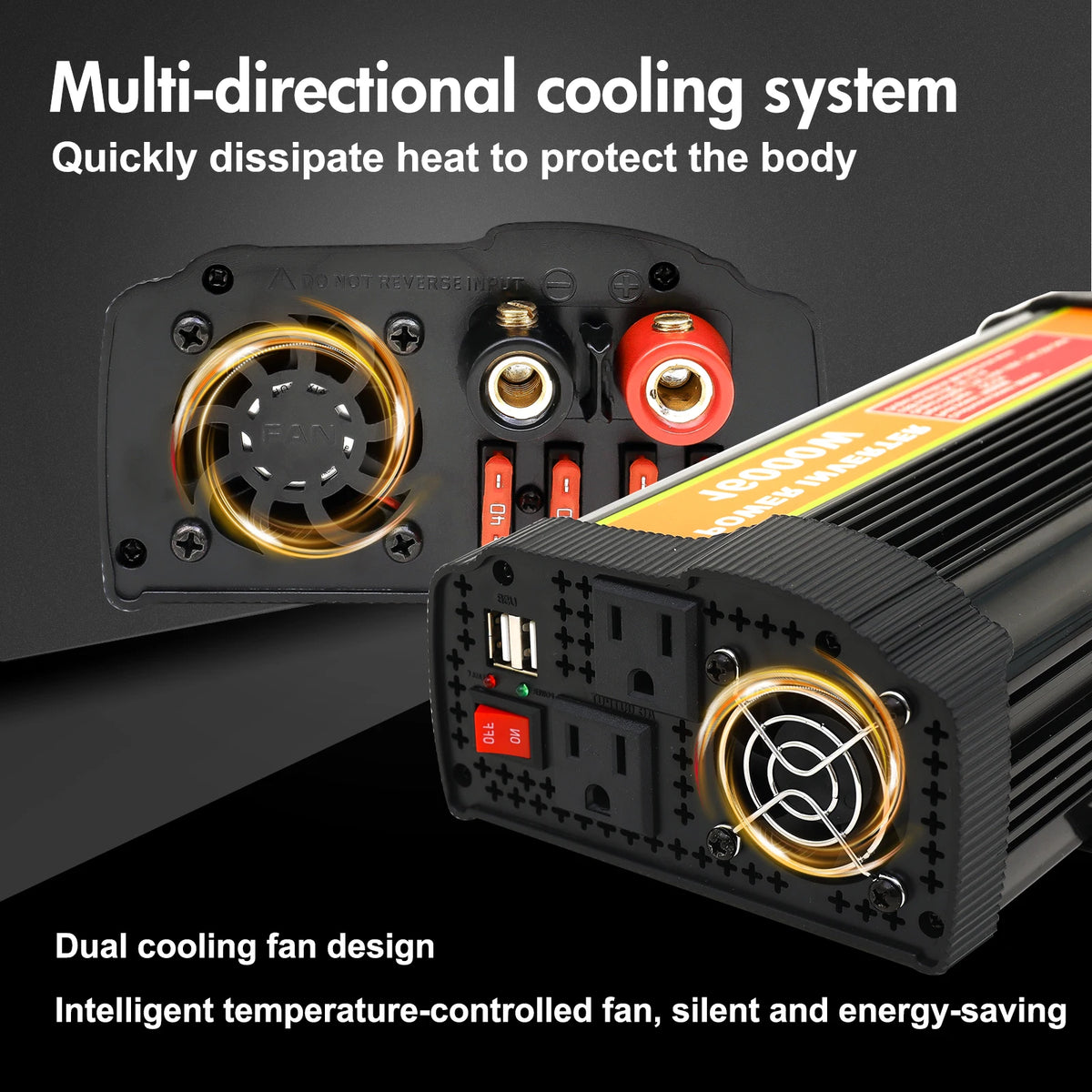 16000W Car Power Inverter Pure Sine Wave Converter Portable